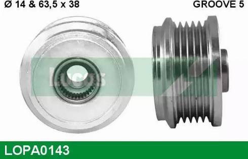 Lucas Engine Drive LOPA0143 - Kasnak, alternator, sərbəst dönərli mufta furqanavto.az