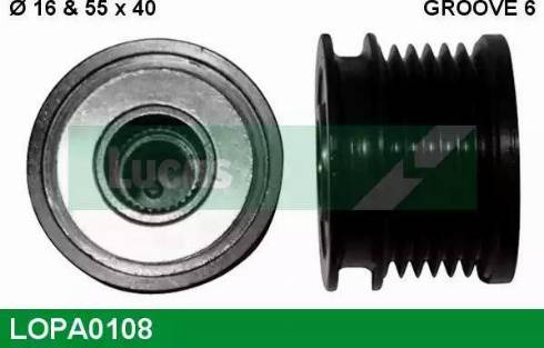 Lucas Engine Drive LOPA0108 - Kasnak, alternator, sərbəst dönərli mufta furqanavto.az