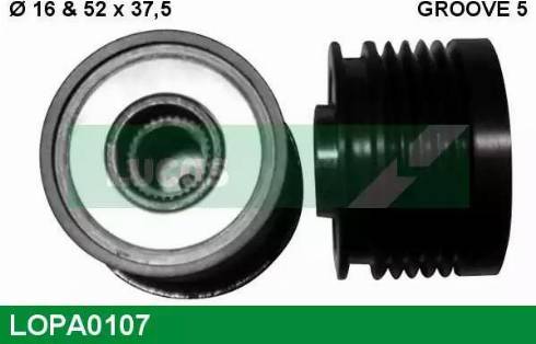 Lucas Engine Drive LOPA0107 - Kasnak, alternator, sərbəst dönərli mufta furqanavto.az