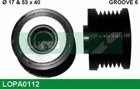 Lucas Engine Drive LOPA0112 - Kasnak, alternator, sərbəst dönərli mufta furqanavto.az