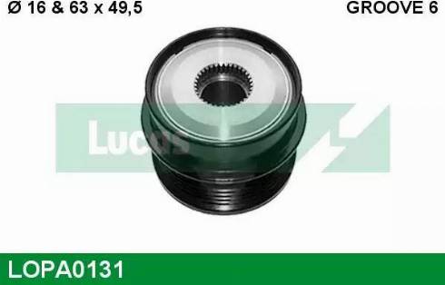 Lucas Engine Drive LOPA0131 - Kasnak, alternator, sərbəst dönərli mufta furqanavto.az