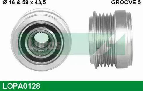 Lucas Engine Drive LOPA0128 - Kasnak, alternator, sərbəst dönərli mufta furqanavto.az