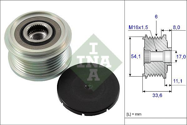 LUK 535 0059 10 - Kasnak, alternator, sərbəst dönərli mufta furqanavto.az