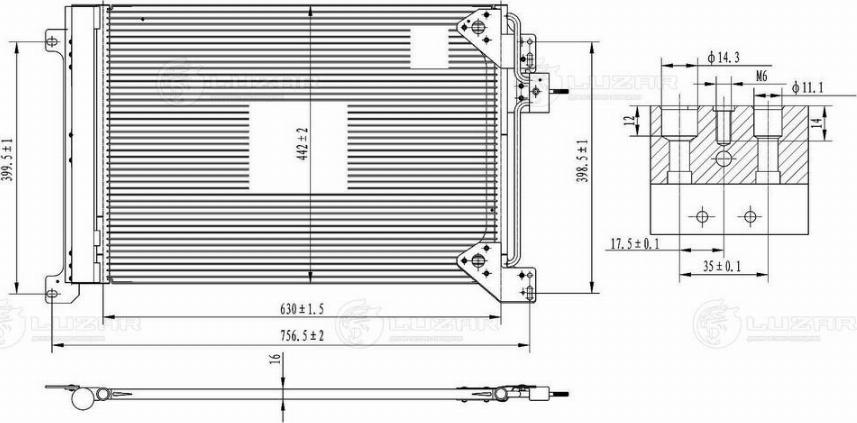Luzar LRAC 1663 - Kondenser, kondisioner furqanavto.az