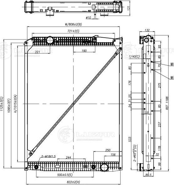 Luzar LRc 1586 - Radiator, mühərrikin soyudulması furqanavto.az