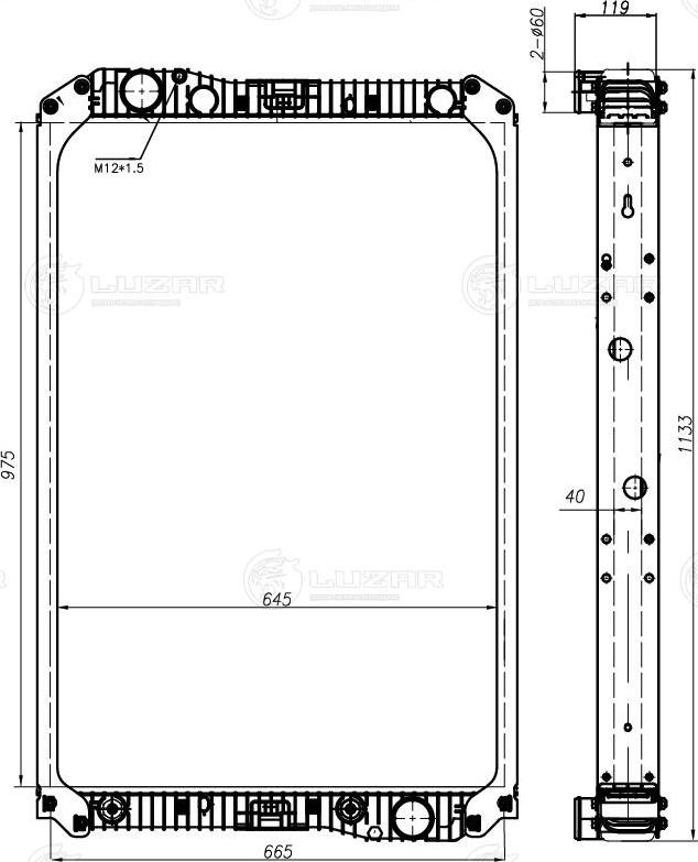 Luzar LRc 15703 - Radiator, mühərrikin soyudulması furqanavto.az