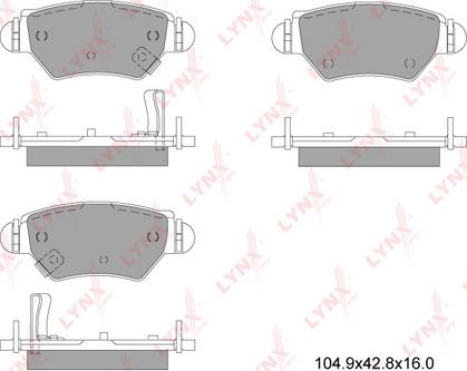 LYNXauto BD-5910 - Əyləc altlığı dəsti, əyləc diski furqanavto.az