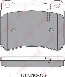 LYNXauto BD-5351 - Əyləc altlığı dəsti, əyləc diski furqanavto.az