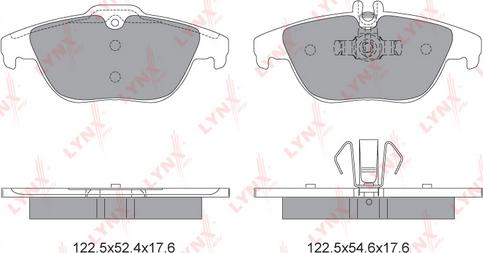 LYNXauto BD-5319 - Əyləc altlığı dəsti, əyləc diski furqanavto.az