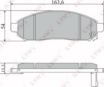 LYNXauto BD-5731 - Əyləc altlığı dəsti, əyləc diski furqanavto.az