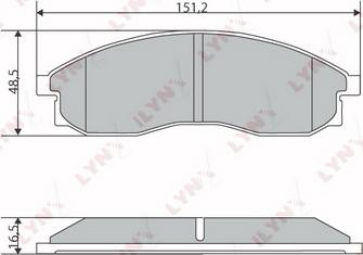 LYNXauto BD-5723 - Əyləc altlığı dəsti, əyləc diski furqanavto.az