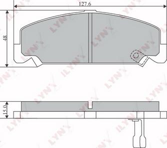 LYNXauto BD-3415 - Əyləc altlığı dəsti, əyləc diski furqanavto.az