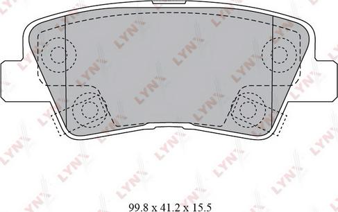 LYNXauto BD-3620 - Əyləc altlığı dəsti, əyləc diski furqanavto.az