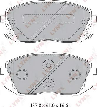 LYNXauto BD-3621 - Əyləc altlığı dəsti, əyləc diski furqanavto.az