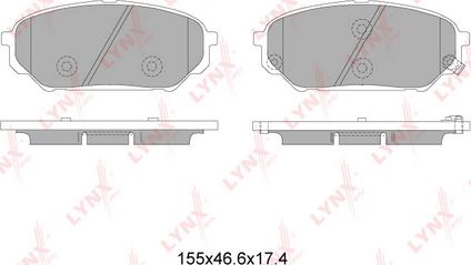 LYNXauto BD-3627 - Əyləc altlığı dəsti, əyləc diski furqanavto.az