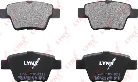 LYNXauto BD-2211 - Əyləc altlığı dəsti, əyləc diski furqanavto.az