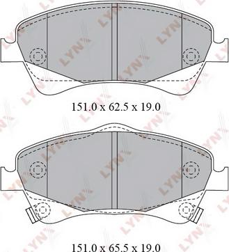 LYNXauto BD-7598 - Əyləc altlığı dəsti, əyləc diski furqanavto.az