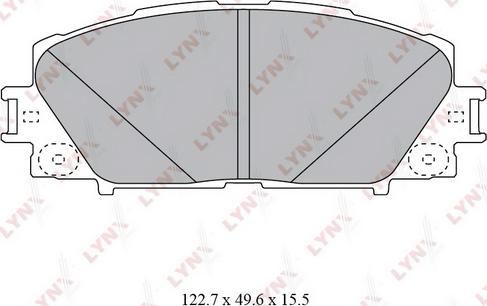 LYNXauto BD-7550 - Əyləc altlığı dəsti, əyləc diski furqanavto.az