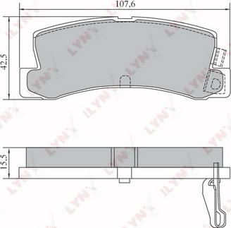 LYNXauto BD-7557 - Əyləc altlığı dəsti, əyləc diski furqanavto.az