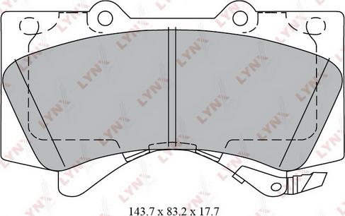 LYNXauto BD-7580 - Əyləc altlığı dəsti, əyləc diski furqanavto.az