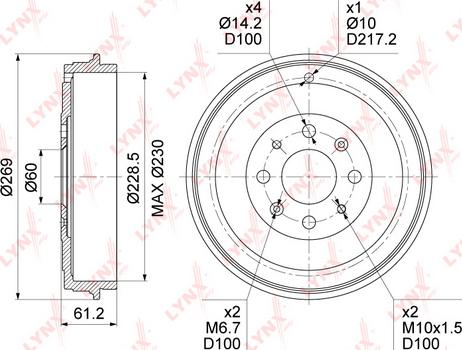 LYNXauto BM-1037 - Əyləc barabanı furqanavto.az