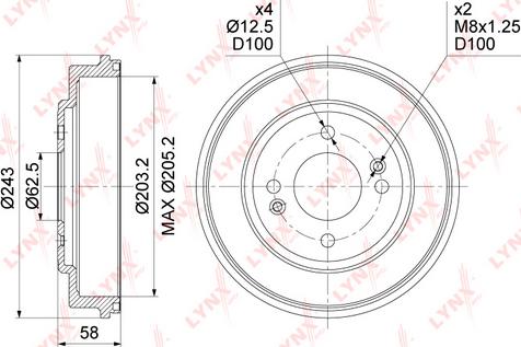 LYNXauto BM-1072 - Əyləc barabanı furqanavto.az