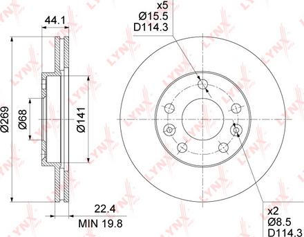 LYNXauto BN-1416 - Əyləc Diski furqanavto.az