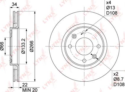 LYNXauto BN-1014 - Əyləc Diski furqanavto.az