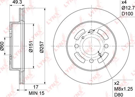 LYNXauto BN-1135 - Əyləc Diski furqanavto.az