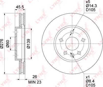 LYNXauto BN-1348 - Əyləc Diski furqanavto.az