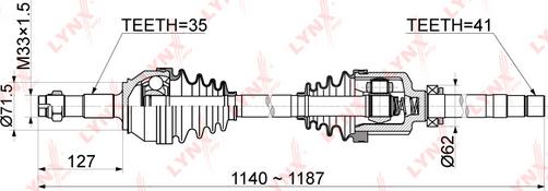 LYNXauto CD-1046 - Sürücü mili furqanavto.az