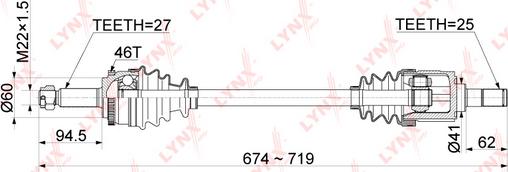 LYNXauto CD-1052A - Sürücü mili furqanavto.az