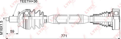 LYNXauto CD-1025 - Sürücü mili furqanavto.az