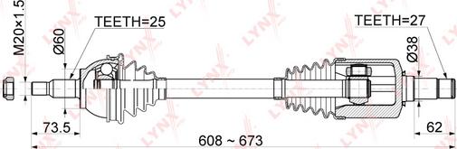 LYNXauto CD-1078 - Sürücü mili furqanavto.az