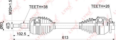 LYNXauto CD-1163 - Sürücü mili furqanavto.az