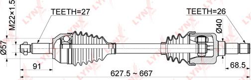 LYNXauto CD-1182 - Sürücü mili furqanavto.az