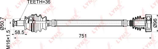 LYNXauto CD-1129 - Sürücü mili furqanavto.az