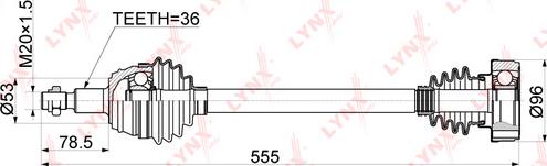 LYNXauto CD-1225 - Sürücü mili furqanavto.az