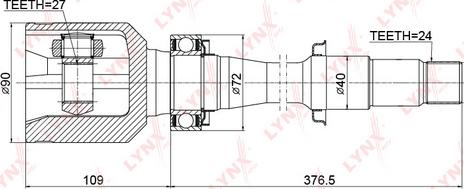 LYNXauto CI-3722 - Birləşmə dəsti, ötürücü val furqanavto.az