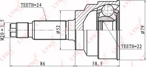 LYNXauto CO-4402 - Birləşmə dəsti, ötürücü val furqanavto.az