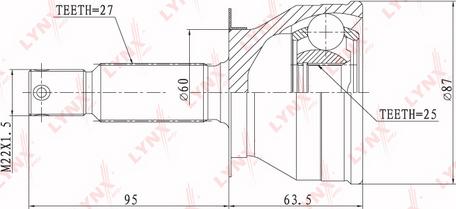 LYNXauto CO-4407 - Birləşmə dəsti, ötürücü val furqanavto.az