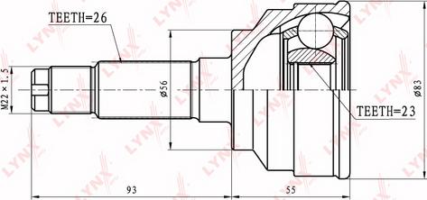 LYNXauto CO-4413 - Birləşmə dəsti, ötürücü val furqanavto.az