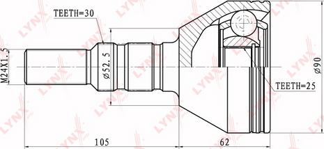 LYNXauto CO-5909 - Birləşmə dəsti, ötürücü val furqanavto.az