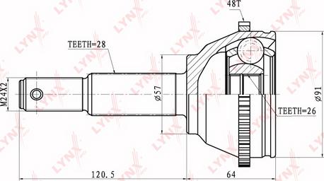 LYNXauto CO-5905A - Birləşmə dəsti, ötürücü val furqanavto.az