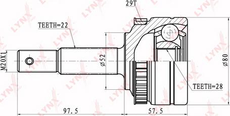 LYNXauto CO-5918 - Birləşmə dəsti, ötürücü val furqanavto.az