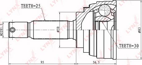 LYNXauto CO-5509 - Birləşmə dəsti, ötürücü val furqanavto.az