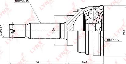 LYNXauto CO-5519 - Birləşmə dəsti, ötürücü val furqanavto.az