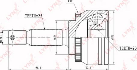 LYNXauto CO-5521A - Birləşmə dəsti, ötürücü val furqanavto.az