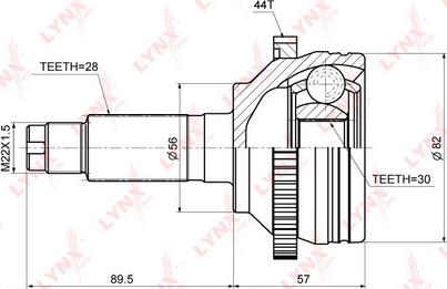 LYNXauto CO-5153A - Birləşmə dəsti, ötürücü val furqanavto.az