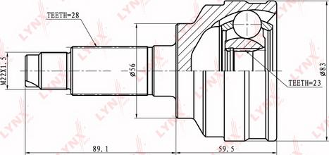 LYNXauto CO-5105 - Birləşmə dəsti, ötürücü val furqanavto.az